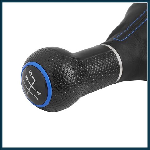 5 Speed 12mm Inner Hole Dia Gear Shift Knob Gaiter Boot Cover PVC Leather Blue for Volkswagen Mk4 Golf GTI R32 99-05 1J0711113EG Automotive Parts in Saudi Arabia