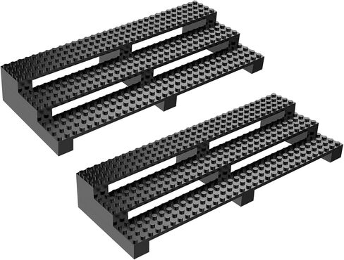 Display Case for Minifigure Action Figures Blocks, Display Shelf Stands Box Storage Holder Gifts for Lego Lovers, Black, JMJ-10-1 in Saudi Arabia