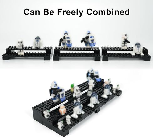 Display Case for Minifigure Action Figures Blocks, Display Shelf Stands Box Storage Holder Gifts for Lego Lovers, Black, JMJ-10-1 in Saudi Arabia