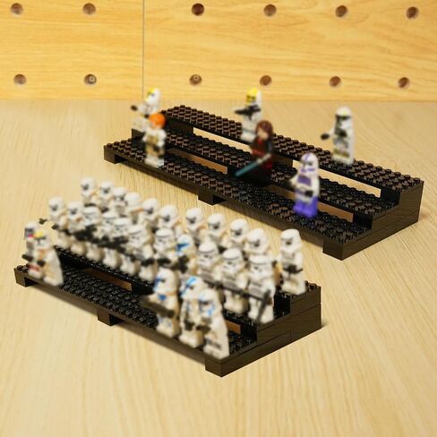 Display Case for Minifigure Action Figures Blocks, Display Shelf Stands Box Storage Holder Gifts for Lego Lovers, Black, JMJ-10-1 in Saudi Arabia