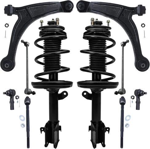 Detroit Axle - مجموعة التعليق الواجهة الأمامية لـ 06-14 Honda Ridgeline ، قضبان ربط الأسلحة السفلية تحكم Still Sway Struts & Coil Spring 2006 2007 2008 2008 2010 2011 2013 2013 2014 STRUTS STRUTS in Saudi Arabia