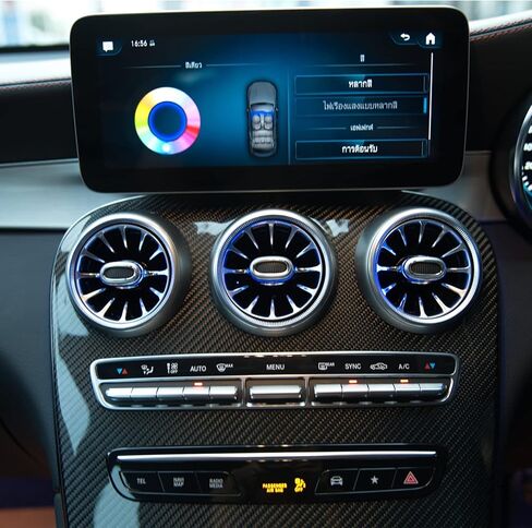 ملحقات GLC X253 ، تنفيس الهواء التوربيني ، 5pcs 3 لون (أبيض ، برتقالي ، أزرق) توربيني توربيني هو استبدال طقم الضوء Ambient Light للبنز C GLC Class W205 x253 2015-2018 in Saudi Arabia