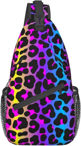 Voohddy البقرة طباعة حقيبة حبال خمر للنساء الرجال يسافرون على الظهر على ظهره كروس كتف أكياس الصدر in Kuwait