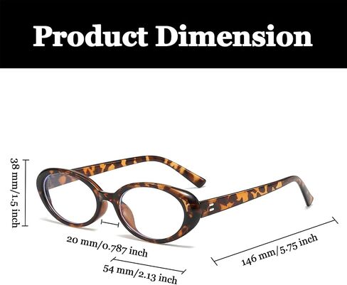 LJCZKA OVAL Blue Light Glocking Glockes for Women Men Retro Small Oval Frame Glasses Fashion Computer Gaming Eyeglasses in Saudi Arabia