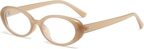 LJCZKA Oval Blue Light Blocking Glasses for Women Men Retro Small Oval Frame Glasses Fashion Computer Gaming Eyeglasses in Kuwait