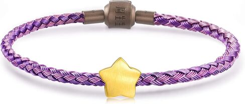 Sang Sang Sang 999 24K Solid Gold Gold Star Mini Charm Bracelet for Women 92305C in Saudi Arabia