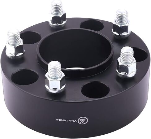 VLAOSCHI Black Forged 5x4.5 to 5x5 Hubcentric Wheel Adapters 1 Inch with 1/2" Studs Compatible with Jeep 5 Lug 5x114.3 to 5x127 for Wrangler Cherokee Liberty Comanche XJ KJ KK YJ TJ ZJ MJ - Pack of 4 in Saudi Arabia