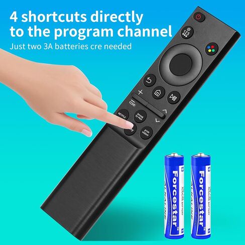for Samsung Frame TV Remote Replacement,BN59-01391A Solar Rechargeable Voice Remote Control Compatible with Samsung 2021-2023 Smart TVs Ultra HD 4K 8K Neo QLED Crystal UHD,4 Shortcut Buttons, White in Saudi Arabia