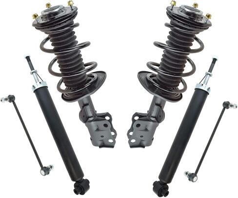 TRQ Front and Rear Suspension Kit Complete Strut & Coil Spring Assembly Shock Absorber Sway Bar Stabilizer Link Compatible with 2013-2018 Acura RDX in Saudi Arabia