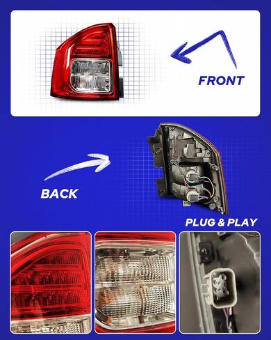 AUTOONE - For 2011 2012 2013 2014 Jeep Compass Tail Light Assembly Factory Taillights with Bulbs, Passenger Side(RH) in Saudi Arabia
