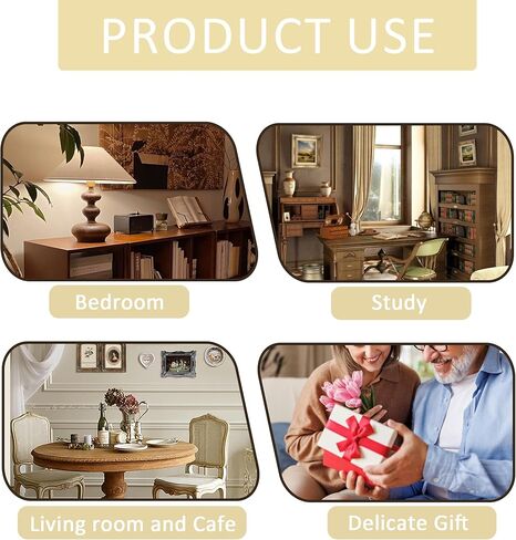 خمر 2.5x2.5 إطار صورة مصغرة - تصميم منقوش ذهبي عتيق ، شاشة طاولة أنيقة وجدار جدار لديكور المنزل العزيزة (قلب الذهب) in Kuwait