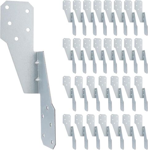30 Pack Hurricane Straps Brackets, Heavy Duty Hurricane Ties with Black Powder-Coated, Hurricane Straps Trusses/Rafters Ties, Strong Tie Brackets Joist Hangers for Wood, Shed, Roof in Kuwait
