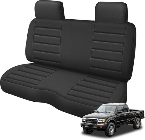 Truck Seat Cover Compatible with 1995-2004 Toyota Tacoma Front Bench Seat with Molded Headrest and Small Notched Cushion, Knitted Fabric in Kuwait