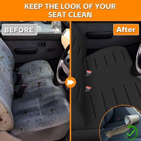 Truck Seat Cover Compatible with 1995-2004 Toyota Tacoma Front Bench Seat with Molded Headrest and Small Notched Cushion, Knitted Fabric in Kuwait