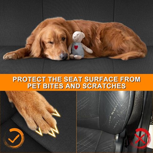 Truck Seat Cover Compatible with 1995-2004 Toyota Tacoma Front Bench Seat with Molded Headrest and Small Notched Cushion, Knitted Fabric in Kuwait