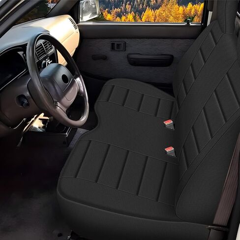 Truck Seat Cover Compatible with 1995-2004 Toyota Tacoma Front Bench Seat with Molded Headrest and Small Notched Cushion, Knitted Fabric in Kuwait
