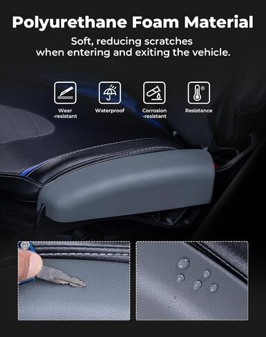 مجموعة وسادة جانبية مقعد Kemimoto متوافقة مع 2017-2025 Can-Am Maverick X3 Max و Maverick R ، PU Foam Seat Side Cushion لإكسسوارات UTV ، وسادة الراحة في حماية الفخذ (رمادي) in Kuwait
