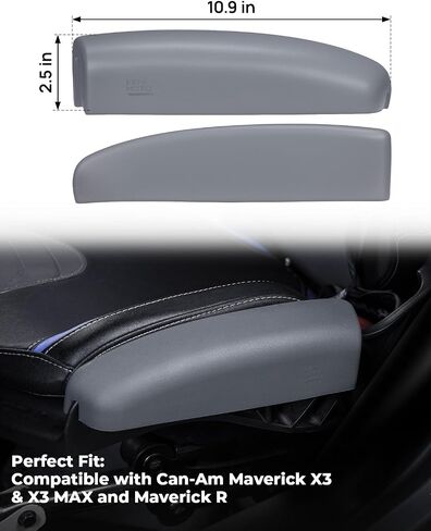 مجموعة وسادة جانبية مقعد Kemimoto متوافقة مع 2017-2025 Can-Am Maverick X3 Max و Maverick R ، PU Foam Seat Side Cushion لإكسسوارات UTV ، وسادة الراحة في حماية الفخذ (رمادي) in Kuwait