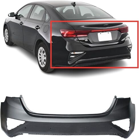 FitParts Compatible With Rear Bumper Cover 2019 2020 2021 Kia Forte Sedan KI1100225 S EX EX+ FE GT L LX LXS. Ready to paint. 86610M7010 in Saudi Arabia