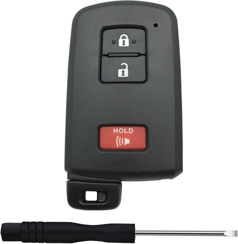 Replacement Keyless Entry Remote Key Fob Shell Cover for Toyota Land Cruiser RAV4 4Runner Prius C V Sequoia Tacoma Tundra Corolla Car Key Fob Csae Black (3 Button) in Kuwait