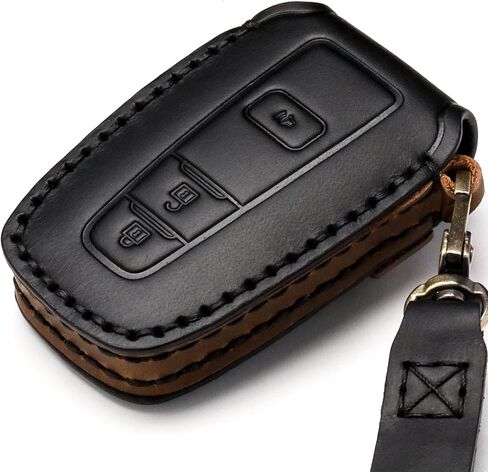 Car Key Fob Cover Case Compatible with Toyota Keyless Remote Control 2022、2021、2020、2019、2018、2017、2016 RAV4 Camry Corolla Avalon Tacoma Highlander 4Runner Tundra Prius Prado etc.（BN-Brown） in Saudi Arabia