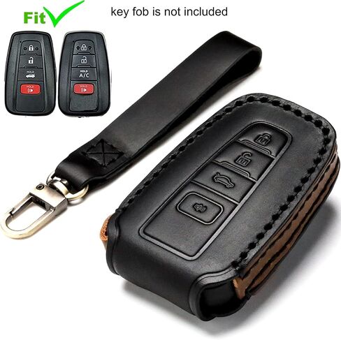 Car Key Cover Cover Case متوافق مع Toyota التحكم عن بُعد Uniber Uniber 2022、2021、2020、2019、2018、2017、2016 RAV4 Camry Corolla Avalon Tacoma Highlander 4Runner Tundra Prius Prius etc. （Bn-Brown）） in Saudi Arabia