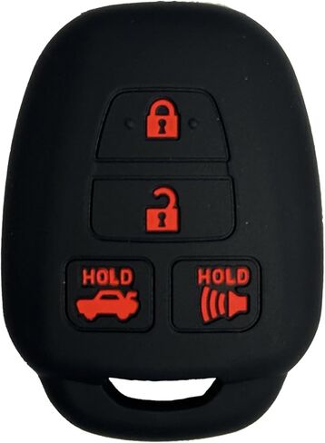 Key Fob Cover RAV4 Camry: 4 Buttons Remote Case Protector Fit for Toyota Corolla Highlander Sequoia Camry 86 Scion FRS RAV4 Camry 2012 2013 2014 2015 2016 2017 2018 2019 HYQ12BEL HYQ12BDM (Black2) in Kuwait