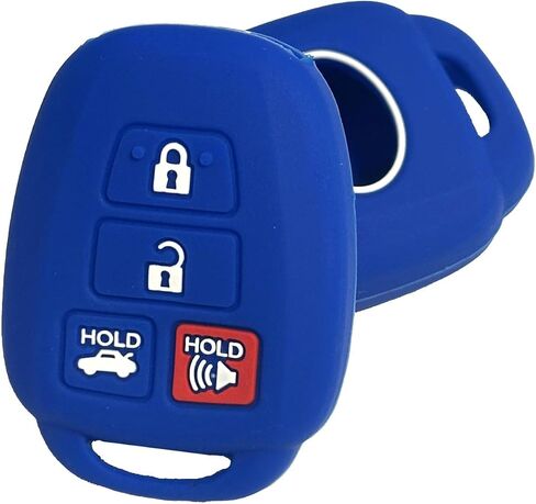 Key Fob Cover RAV4 Camry: 4 Buttons Remote Case Protector Fit for Toyota Corolla Highlander Sequoia Camry 86 Scion FRS RAV4 Camry 2012 2013 2014 2015 2016 2017 2018 2019 HYQ12BEL HYQ12BDM (Black2) in Kuwait