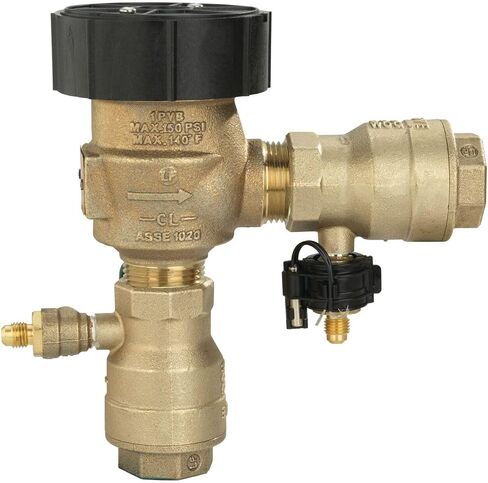Watts 800M4FR Series 3/4" Bronze Freeze-Resistant Pressure Backflow Preventer Assembly, Quarter Turn Shutoff, Tee Handles, Freeze Sensor with SentryPlus Alert Technology in Saudi Arabia