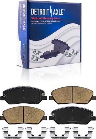 Detroit Axle-10pc Brake Kit for Hyundai 2017-2018 Santa Fe ، 2017-2019 Santa Fe XL ، Disc-Brake Rotors Brakes Brake Palcs مع استبدال الأجهزة: 12.60 "أمامية أمامية 11.89 بوصة. in Kuwait