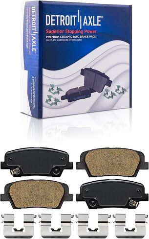 Detroit Axle-10pc Brake Kit for Hyundai 2017-2018 Santa Fe ، 2017-2019 Santa Fe XL ، Disc-Brake Rotors Brakes Brake Palcs مع استبدال الأجهزة: 12.60 "أمامية أمامية 11.89 بوصة. in Kuwait