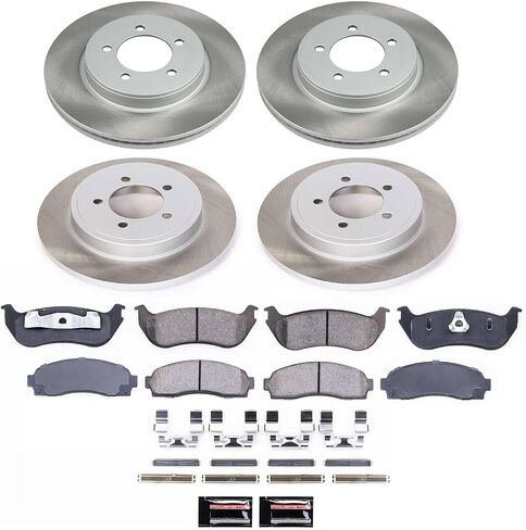 Power Stop SC2722 Front and Rear Brake Kit With Semi-Coated Brake Rotors and Ceramic Brake Pads & Hardware For 2002 2003 2004 2005 Ford Explorer | 2002 2003 2004 2005 Mercury Mountaineer in Saudi Arabia