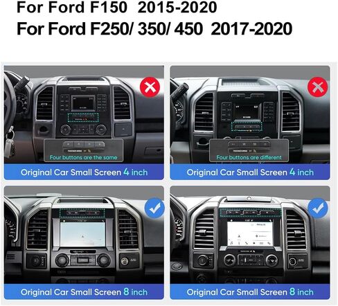 Car Radio for Ford F150 2015-2021,F250/F350/F450 Car Stereo Update,10.33" Touchscreen Qualcomm 8 Core with Wireless CarPlay Android Auto,Off-Road Gyroscope,DTS,DSP,4G LTE,5G WiFi SWC in Saudi Arabia