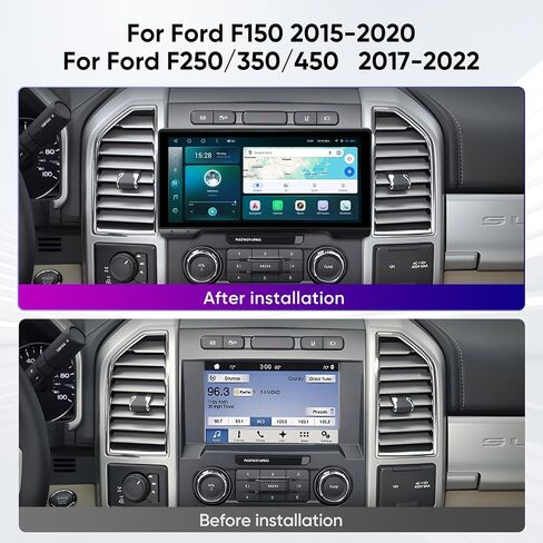 Car Radio for Ford F150 2015-2021,F250/F350/F450 Car Stereo Update,10.33" Touchscreen Qualcomm 8 Core with Wireless CarPlay Android Auto,Off-Road Gyroscope,DTS,DSP,4G LTE,5G WiFi SWC in Saudi Arabia