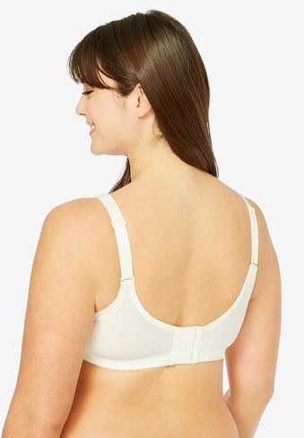 Comfort Choice Women's Plus Size Lace Out Wire Bra in Kuwait