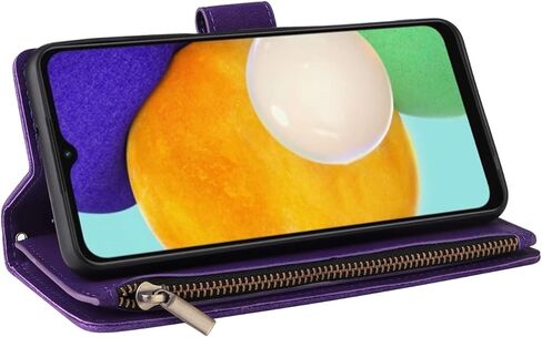 حالة Lbyzcase لـ Galaxy A14 5G (2023) مع فتحات البطاقة ، فليب فوليو متين كيكستاند إغلاق مغناطيسي من جلود محفظة محفظة معصم من الرجال سامسونج جالاكسي A14 5G (أسود) in Kuwait