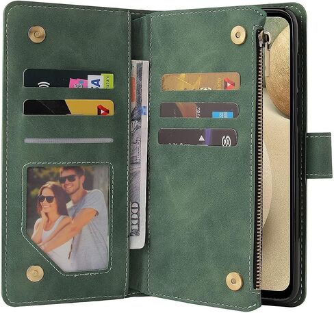 LBYZCASE Case for Galaxy A14 5G(2023) with Card Slots,Durable Flip Folio Kickstand Magnetic Closure Leather Zipper Wallet Wrist Strap Women Men Case Cover for Samsung Galaxy A14 5G (Black) in Saudi Arabia