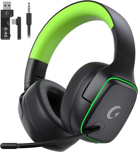 USB Headphone with Microphone for PS5 with 2.4GHz & Bluetooth, Noise-Canceling, 70H Battery, RGB Lights in Saudi Arabia