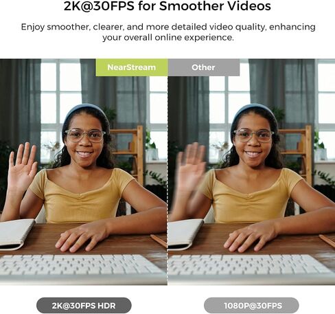 4K Webcam for Streaming - Noise Canceling Mic, 45°-95°Adjustable FOV, Auto Focus, AI Framing, Software Control, Plug&Play, Works with Zoom/Teams/Skype/Google Meet in Kuwait