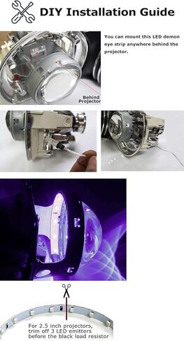 iJDMTOY Brilliant Red 15-SMD LED Accent Ambient Lighting Kit Compatible with Car Motorcycle Projector Lens Demon Eye Retrofit in Saudi Arabia