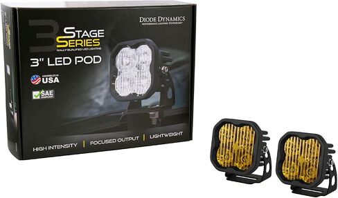 Diode Dynamics SS3 SAE Yellow Pro LED Pod (pair), Combo with Amber Backlight in Saudi Arabia
