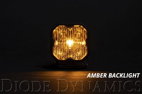 Diode Dynamics SS3 SAE Yellow Pro LED Pod (pair), Combo with Amber Backlight in Saudi Arabia