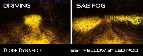 Diode Dynamics SS3 SAE Yellow Pro LED Pod (pair), Combo with Amber Backlight in Saudi Arabia