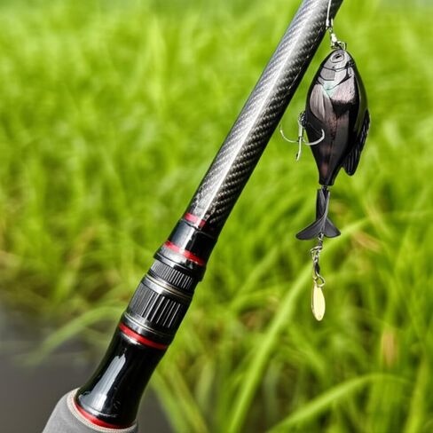 5PCS Topwater Fishing Lures for Bass Fishing with Storage Box, Whopper Popper Fishing Lure for Bass Catfish Pike Perch, Floating Pencil Bass Bait with Rotating Tail Freshwater in Saudi Arabia