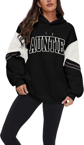 نساء العمة Pullover Hoodie Auntie Letter Print Long Sweeve Sweetshirt Mothers Day Homports for Auntie in Kuwait
