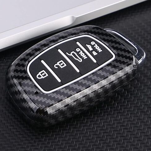ABS ABS Carbon Pattern Pattern Pattern Cover مع أزرار السيليكون تناسب 2015 Hyundai Sonata Tucson Elantra Santa Fe in Kuwait