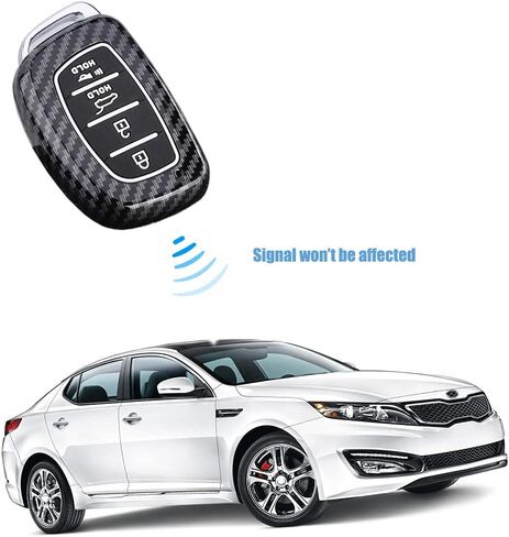 ABS ABS Carbon Pattern Pattern Pattern Cover مع أزرار السيليكون تناسب 2015 Hyundai Sonata Tucson Elantra Santa Fe in Kuwait