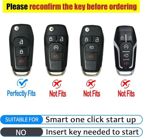 غطاء مفتاح fob for ford مع سلسلة المفاتيح ، حالة تغطية مفتاح سيارة TPU الناعمة لعام 2015-2022 فورد برونكو F-150 Escape Explorer Explorer F-250 F-350 F-350 Ranger EcoSport (Silvery) in Kuwait