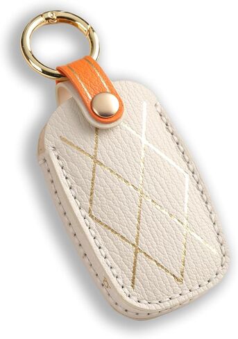 Premium Leather 7-Button Key Fob Cover Case for Genesis GV80 G80 2025, for Genesis GV60 G70 G90 2023 2024 2025 Remote Key Accessories (White) in Kuwait