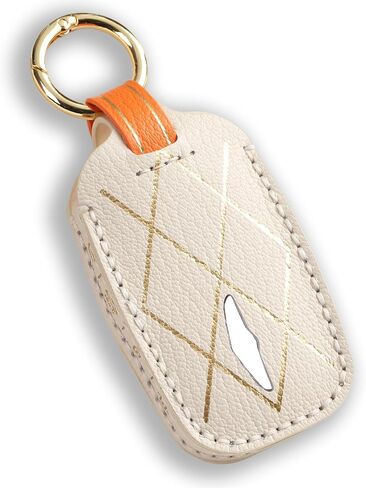 Premium Leather 7-Button Key Fob Cover Case for Genesis GV80 G80 2025, for Genesis GV60 G70 G90 2023 2024 2025 Remote Key Accessories (White) in Kuwait